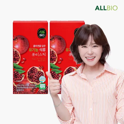 올바이오 유기농 석류 뷰티스틱 2박스X15포(30포)