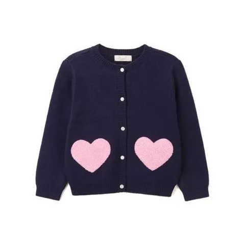 레베끌레 P2441K452 키즈 여아 하트 부클 겨울 가디건
