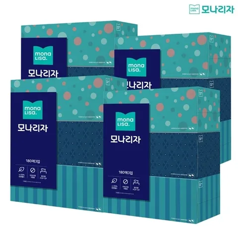모나리자 미용티슈 180매*3입*4팩