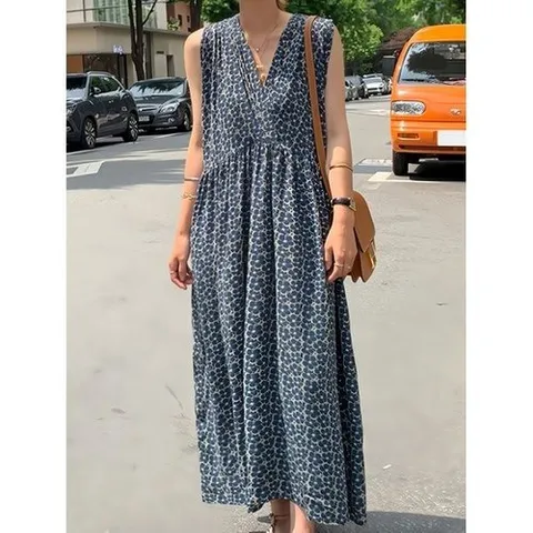 디에이치 플레즈 V넥 민소매 원피스_P360313302