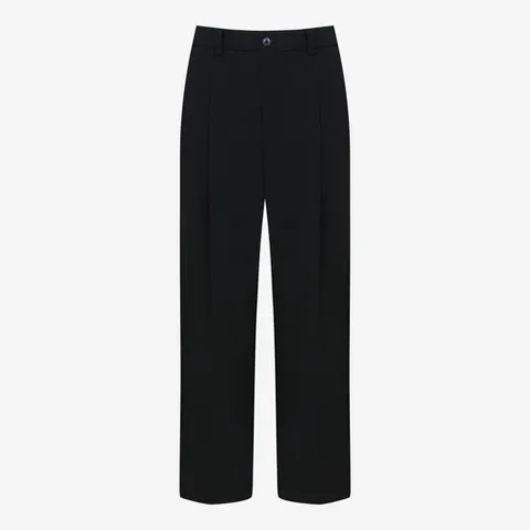 지이크 울 스트레치 볼륨테이퍼드 셋업 팬츠 블랙 PJFAH4235 B