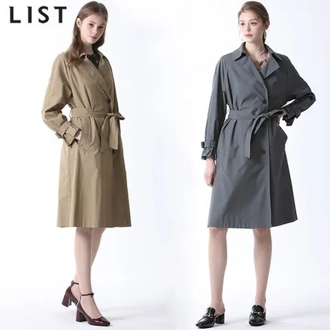 리스트 LIST)] 코튼 블렌드 싱글 트렌치코트 (택가격:248000원)