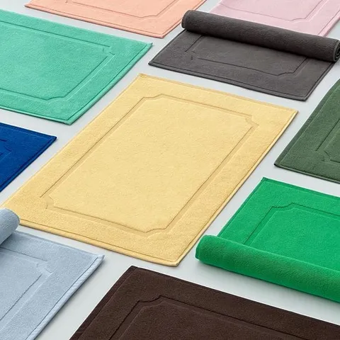 테리파머 모던스퀘어 면규조토 호텔발매트 1장+1장 발매트 욕실매트 현관매트 논슬립패드