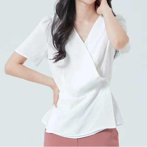 미쏘 페플럼 랩블라우스MIWBWA712B_P346486539