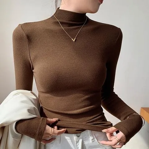 셀러허브 패션 [라일리여성의류] Rly 여자 깔끔 무지 스타일 슬림 여리 스타일 반폴라