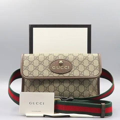 구찌 고이비토 중고명품 Gucci(구찌) 493930 네오 빈티지 GG로고 PVC 수프림 벨트 힙색