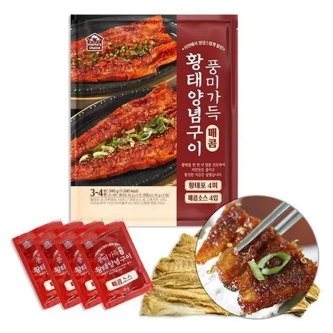셀러허브 식품 [굿소일] 황태 포 매콤 양념 구이 340g (총 4미)