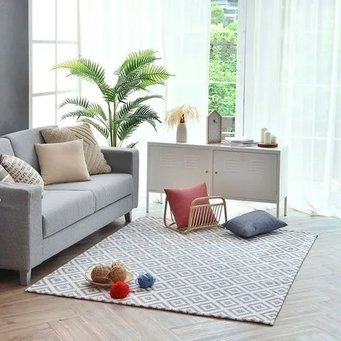 기타 고품질 트윌직 클래식 모노 블럭 러그카페트 특대 170 x 230 오크나무자리 청대나무자리 마작자리 WFH63NB