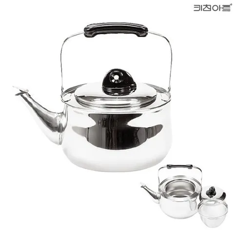 키친아트 초이스 스텐레스 차망주전자 4.5L 스텐주전자 물주전자