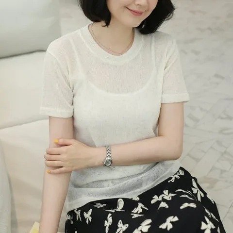 웬디즈갤러리 웬디즈갤러리]코리 린넨 반팔 티셔츠