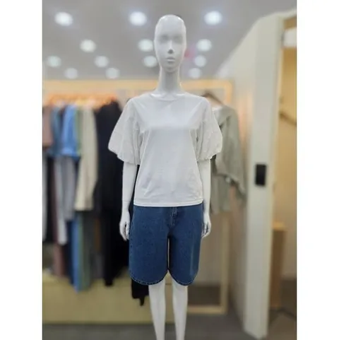 플라스틱아일랜드 레이스벌룬 소매 티셔츠 PR2CH567DJDJ