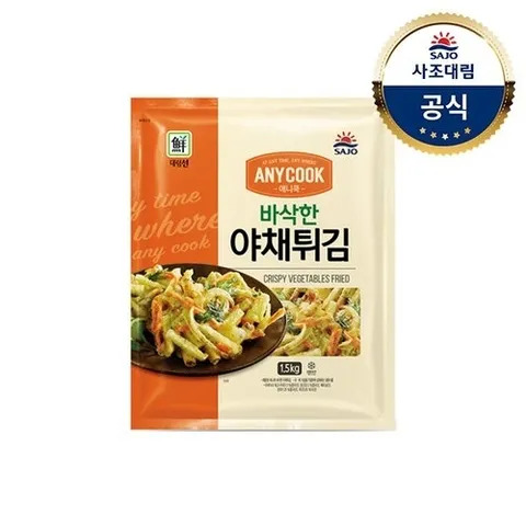 사조대림 [대림냉동] 애니쿡바삭한야채튀김 1,500g x1개