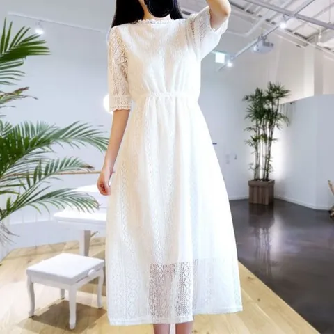 패션플러스 모노무드 레이스 원피스 호텔 여행 바다 호캉스 셀프웨딩