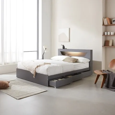 파로마 (착불)리에나 LED 수납침대 Q 메리엇250T하이탑매트