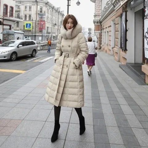 다바걸 DB made] [블랙라벨]감싸주는폭스패딩(리얼폭스퍼/덕다운8020)