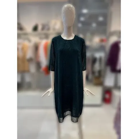 크로커다일레이디 크로커다일레이디 메쉬 배색 루즈핏 원피스 CLFMOP601DG