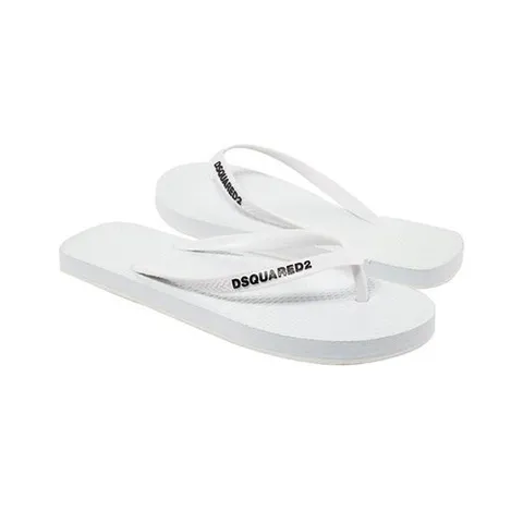 디스퀘어드 14주년 플리플랍 샌들 화이트 L501 172 1062