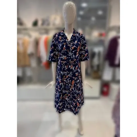 크로커다일레이디 크로커다일레이디 시어서커 프린트 원피스 CLFMOP108DG