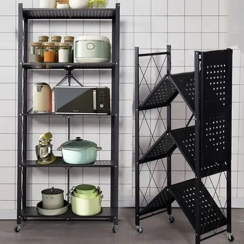 기타 주방 거실 이동식 원터치 폴딩 철제 5단 정리선반_WFF7BCB