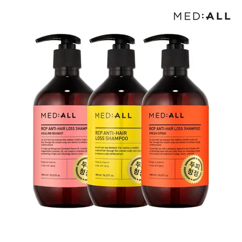 메디올 두피 청정 탈모 비듬 완화 약산성 샴푸 480ml 2개 3종 택1
