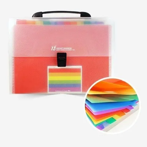 셀러허브 패션 [JHQRZODR_4A]9000 13인덱스손잡이도큐먼트화일레인보우