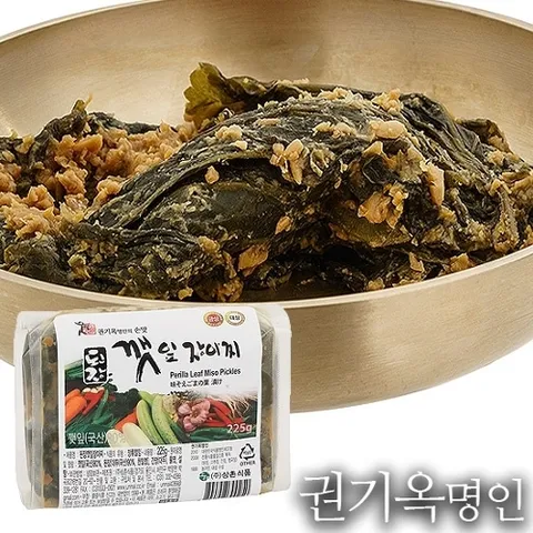 기타 [식품명인 권기옥] 된장깻잎 장아찌 225g*2개