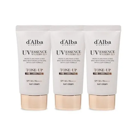 셀러허브 1 달바 워터풀 톤업 선크림 50ml(SPF50+) 비건 선크림 3개 Ss