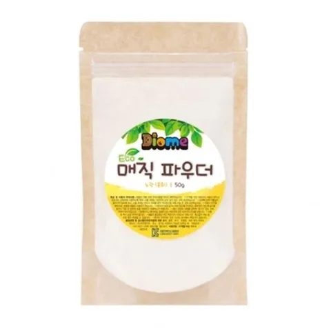 패션플러스 [푸른솔] 키즈맘아트 미술놀이 디오메  매직 파우더 50g 노랑 (홍화) (11528689A)