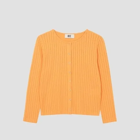 UNIT 코튼 블렌드 크루넥 스냅 가디건 _P361450975
