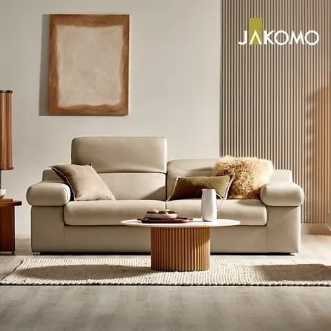 자코모 몰리 3인 기능성 슈렁큰 천연면피 소가죽 소파