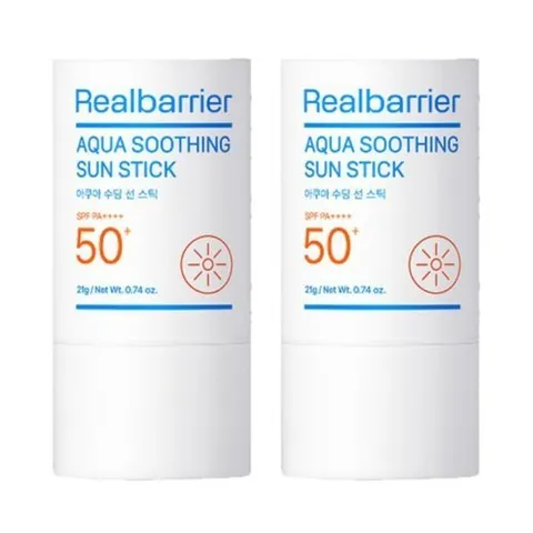 셀러허브 1 리얼베리어 아쿠아 수딩 휴대 간편 선스틱 21g X2