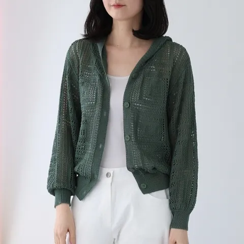 웬디즈갤러리 마쥬 스카시 후드 가디건