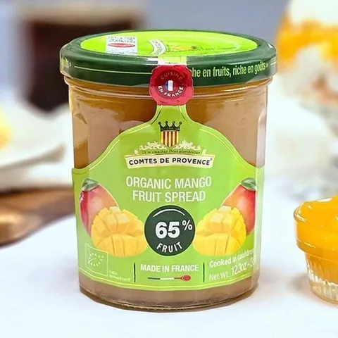 셀러허브 식품 프랑스 유기농 망고 잼 350g 애플망고잼 프랑스잼 베이글스프레드 망고스프레드 애플 망고청 애플 망고퓨레