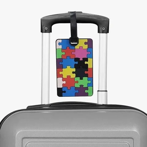 셀러허브 1 [HYIJRHOM_4B]수화물태그 패턴 실리콘 퍼즐