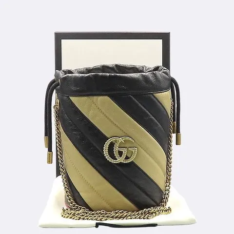 구찌 고이비토 중고명품 Gucci(구찌) 573817 멀티컬러 레더 마몽트 미니 버킷 숄더백