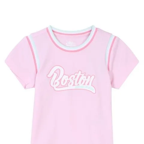 패션플러스 [NBA KIDS] BOS 여아 아이스크림 메쉬티셔츠 라이트핑크 K232TS610P(K232TK610P와세트)US