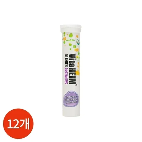비타하임 블랙커런트맛 발포비타민 칼슘 마그네슘 비타민D 12개입