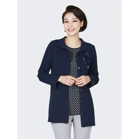 마담엘레강스 샤론 코사지 포인트 재킷+샤론 티블라우스 2종_P356074293