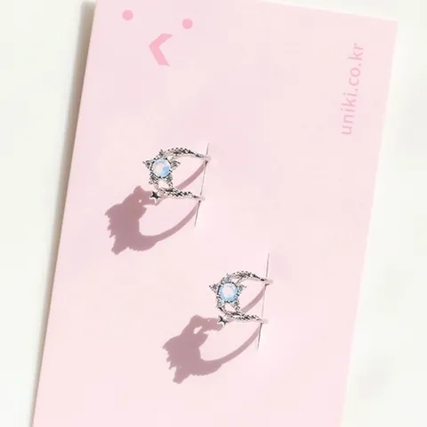 패션플러스 [폭스타일] [낱개판매] 달의 소나타 귓바퀴 귓볼 이어커프(1ea)