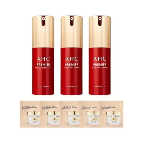 셀러허브 1 AHC 프리미어 레드 컨센트레이트 25ml x3 + 쟈스 크림 샘플5매 /주름/광채세럼