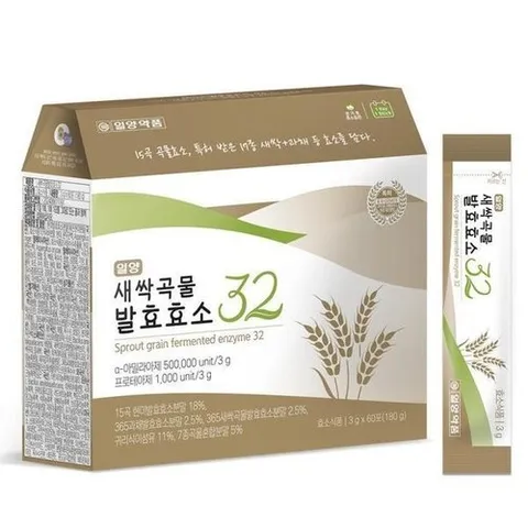 기타브랜드 일양약품 새싹곡물 발효효소 32 60포 - 귀리식이섬유,유산균함유,베타글루칸_P403862667