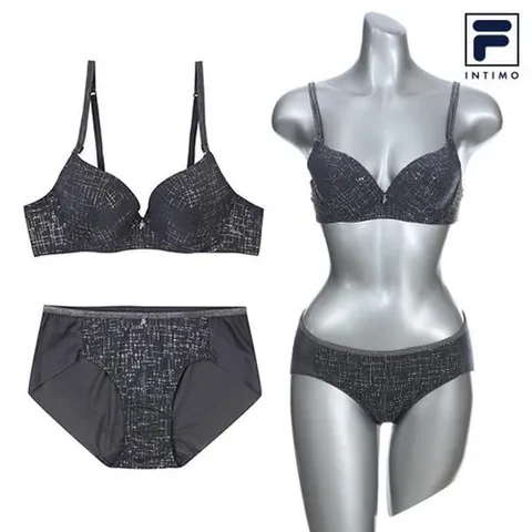 휠라티바 여성 브라 드로즈 팬티 세트 그레이_P303172007