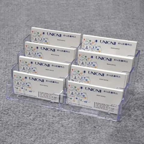 셀러허브 1 유니온 아크릴 명함꽂이 8단 (NC-24) 홍보 명함 전시회 박람회 영업점 공인중개사