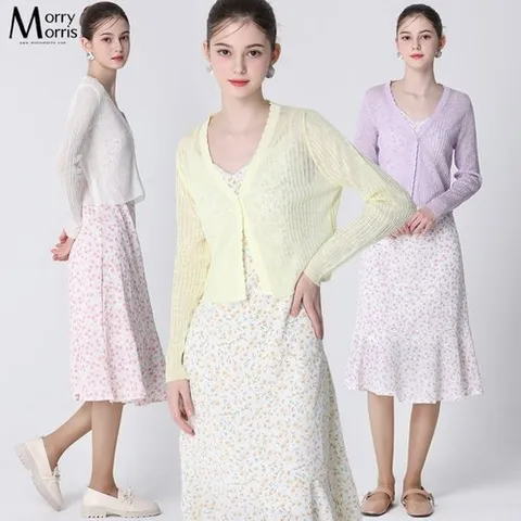 모리모리스 모리모리스(Morry Morris)] 피오레 하니 원피스 가디건 세트