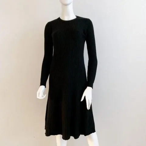 셀러허브 1 [XBI5509P]하이엔드급 크루넥 골지 니트 원피스 A라인 봄