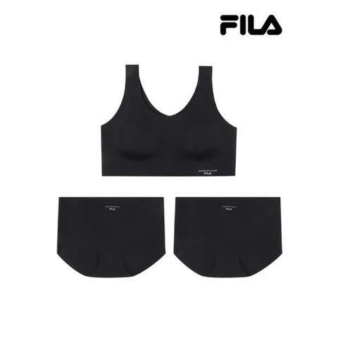 휠라언더웨어 테크 몰드 부착형 블랙 브라탑1+팬티2 FI4BAF1652FBLK2SKU_P389487339
