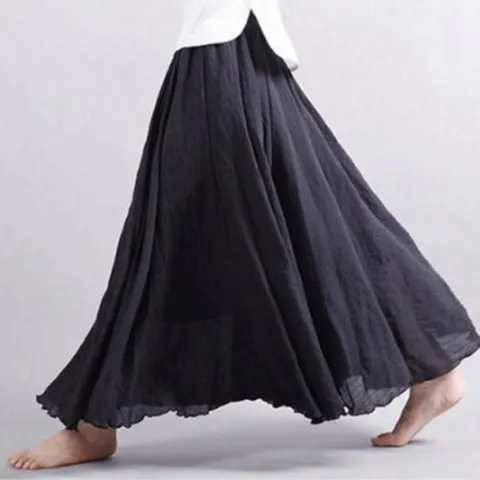 셀러허브 패션 [오노마] ONM 여성 데일리 미니 린넨 치마 스커트 와이드팬츠