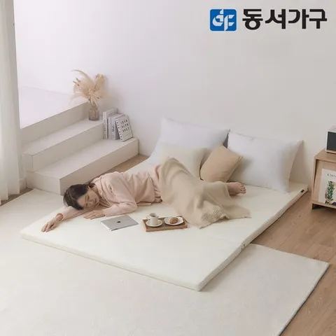 동서가구 EZ토퍼매트 메모리폼 3단 접이식 퀸 Q 토퍼 매트리스 DF637094