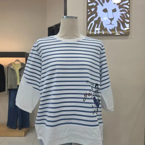 앤클라인 밑단 스트링 티셔츠 AX3I2TS1320SC