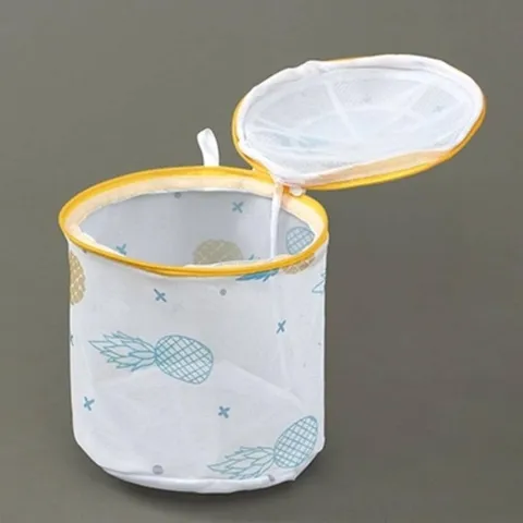 기타 아기빨래망 파인애플 원통 속옷 세탁망 16cm 지지벨트 세탁기먼지망 빨래망 유아세탁망
